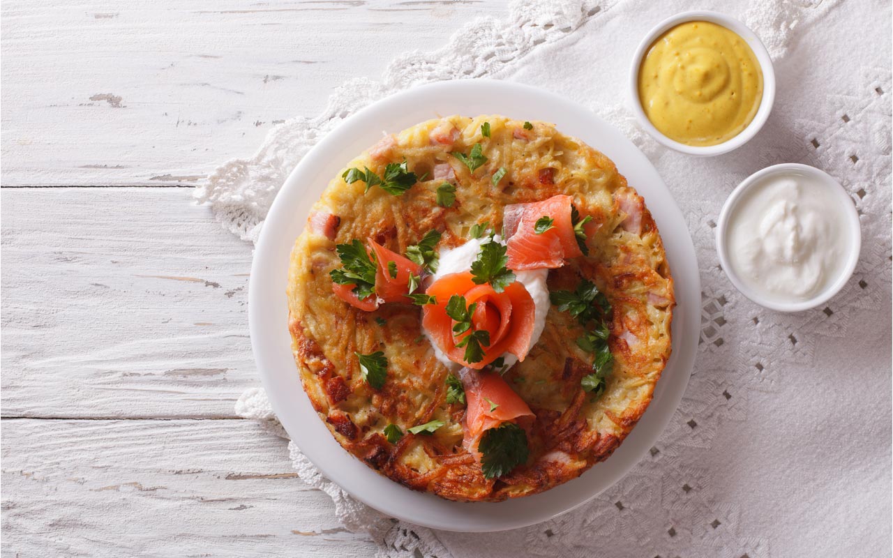 Tortino di patate con salmone affumicato Tortino di patate con salmone affumicato - Ricette Selenella