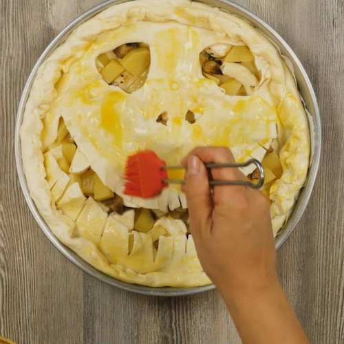 Torta salata di Halloween con melanzane e patate - Ricette Selenella