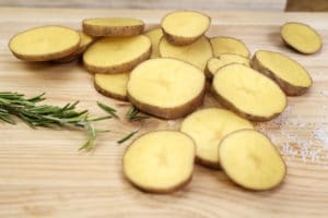 Patata rosè Selenella tagliate a rondelle