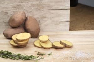 Patata rosè Selenella tagliate a rondelle