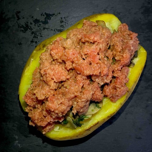 Patata ripiena di battuta di fassona e champignon trifolati - Step 21 Patata ripiena di battuta di fassona e champignon trifolati - Ricette Selenella