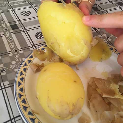 Pasta con crema di patate e guanciale di Clarissa - Ricette Selenella