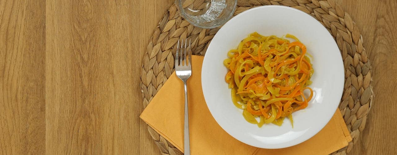 Riccioli patate e carote al curry - Ricette Selenella