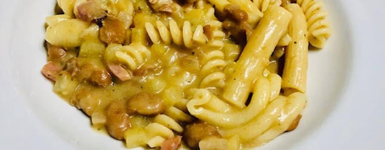 Ricetta pasta spezzata, patate Selenella e fagioli Selenella