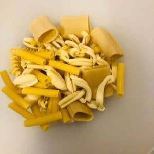 Ricetta pasta spezzata, patate Selenella e fagioli Selenella