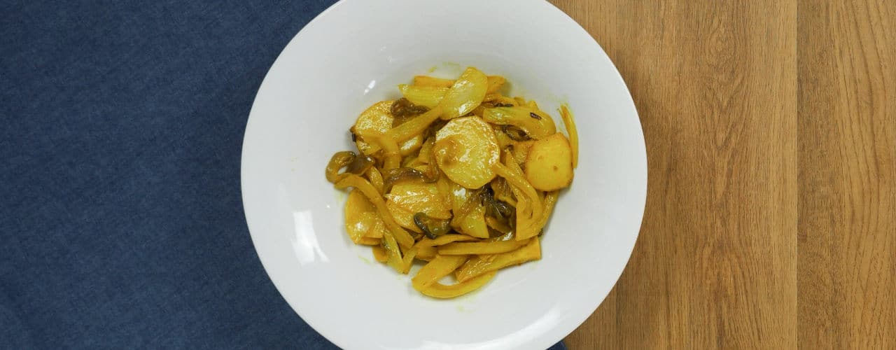 Contorno di finocchi, patate e curcuma - Ricette Selenella