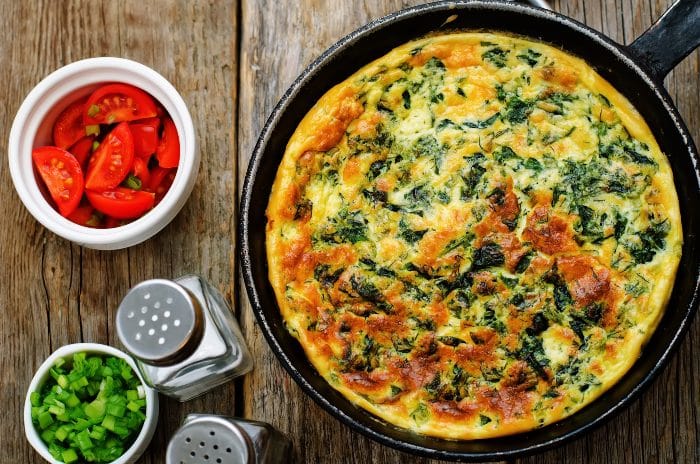 Frittata cipolle e ortiche