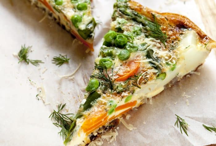 Frittata carote e piselli