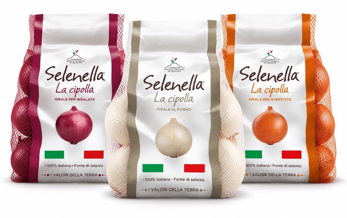 Confezioni Cipolle Selenella rossa, bianca e dorata